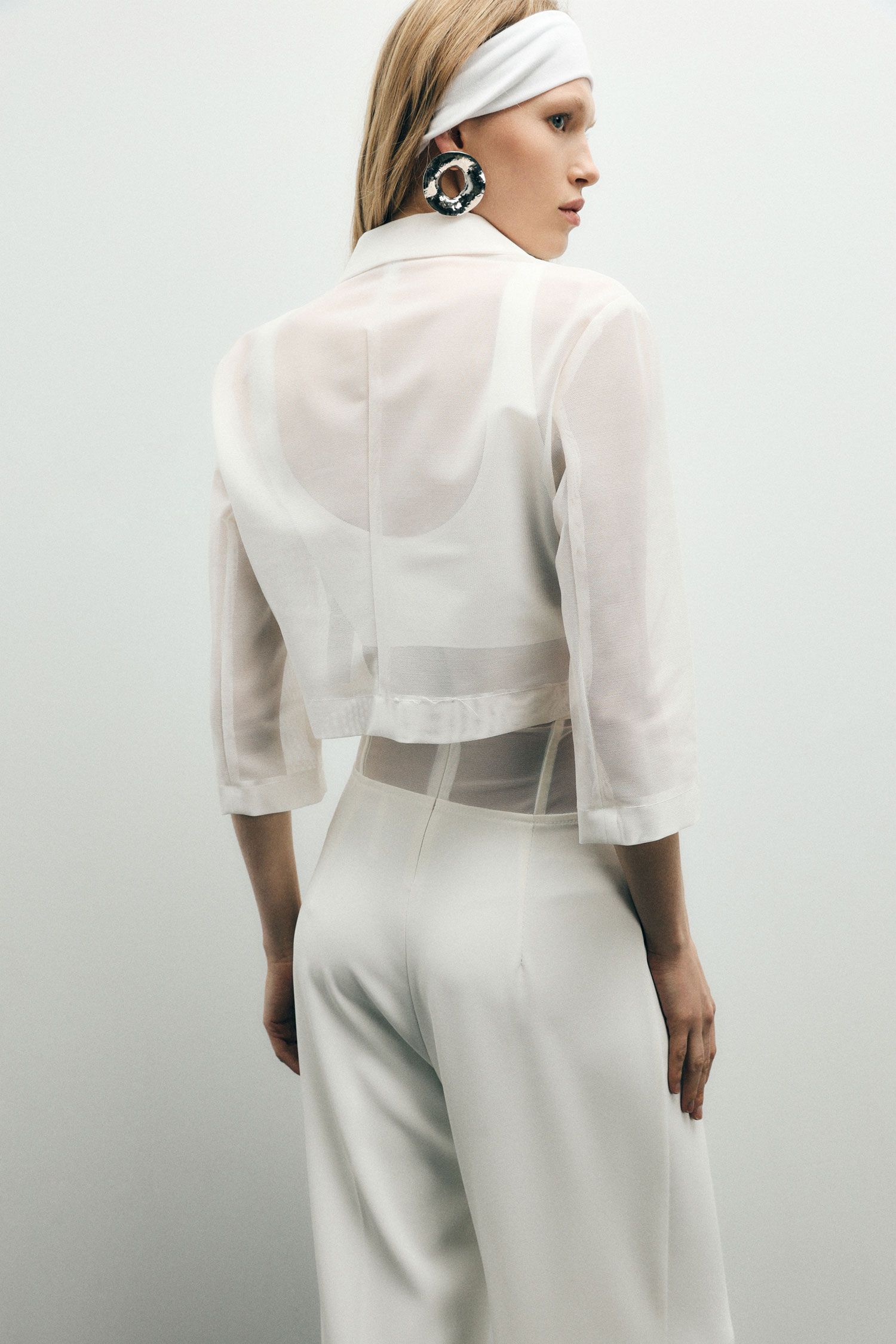 Short sheer blazer