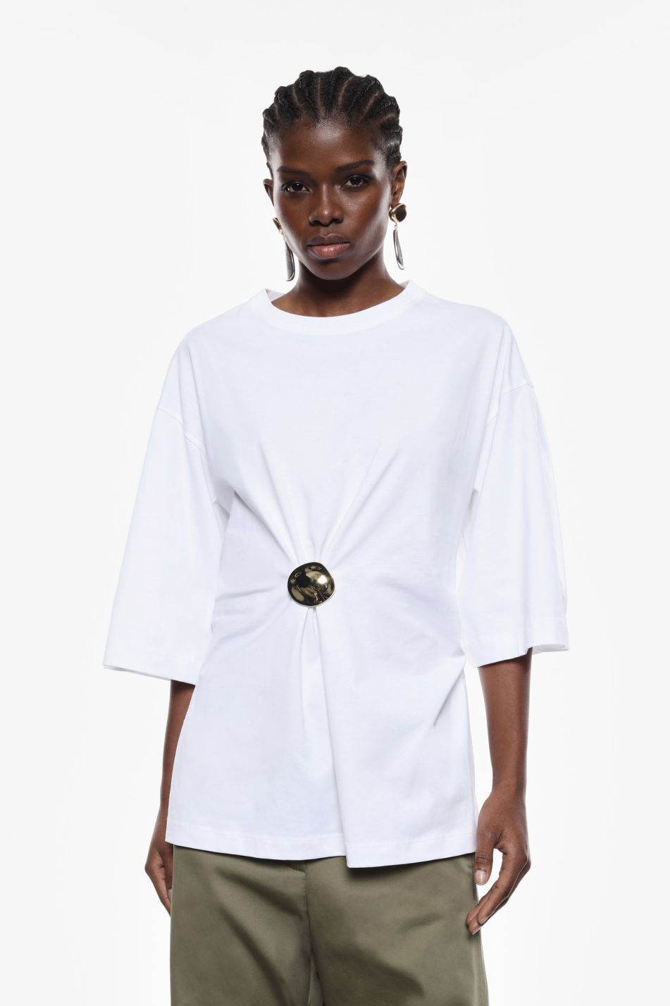 T-shirt with central detail