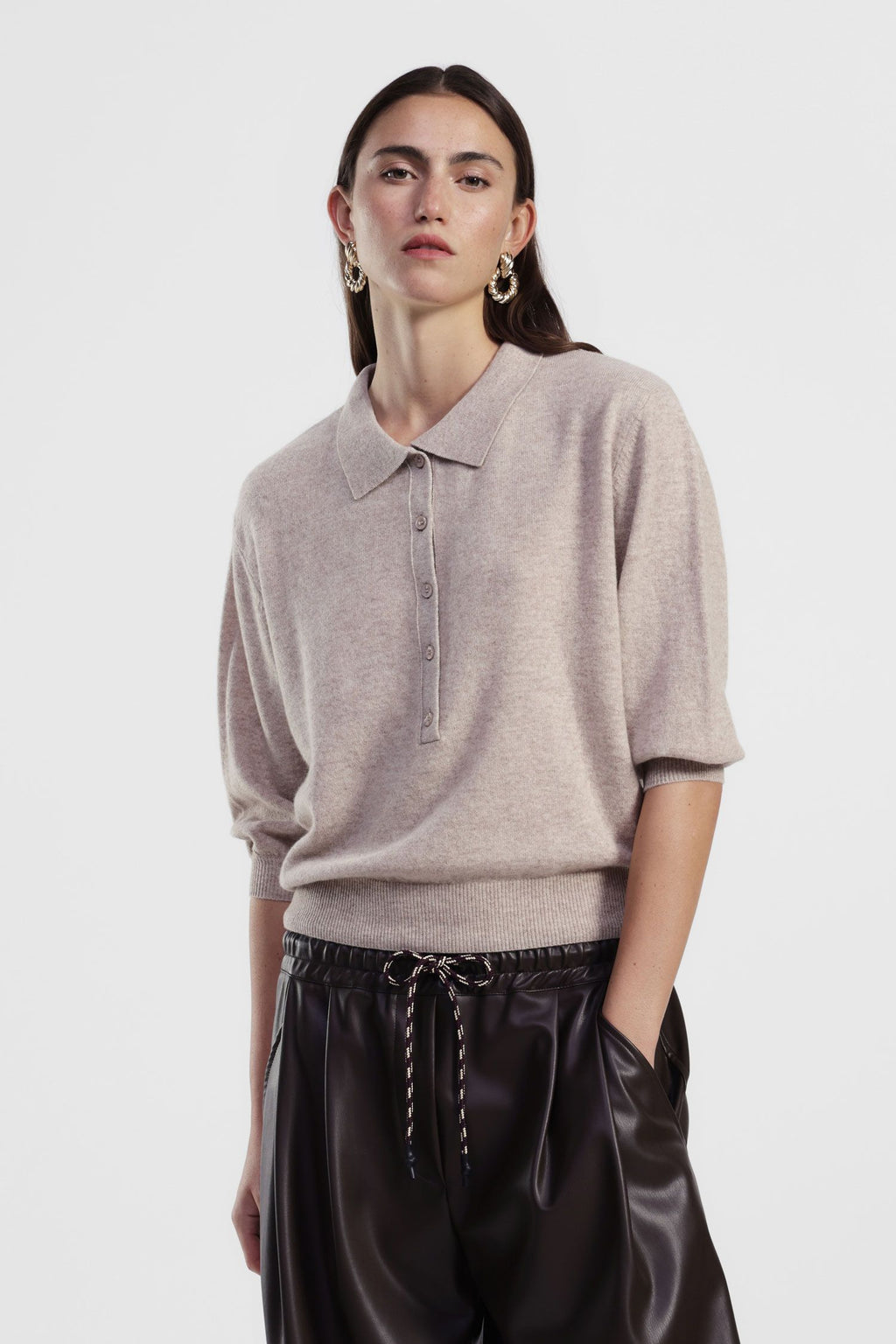 Polo neck pullover