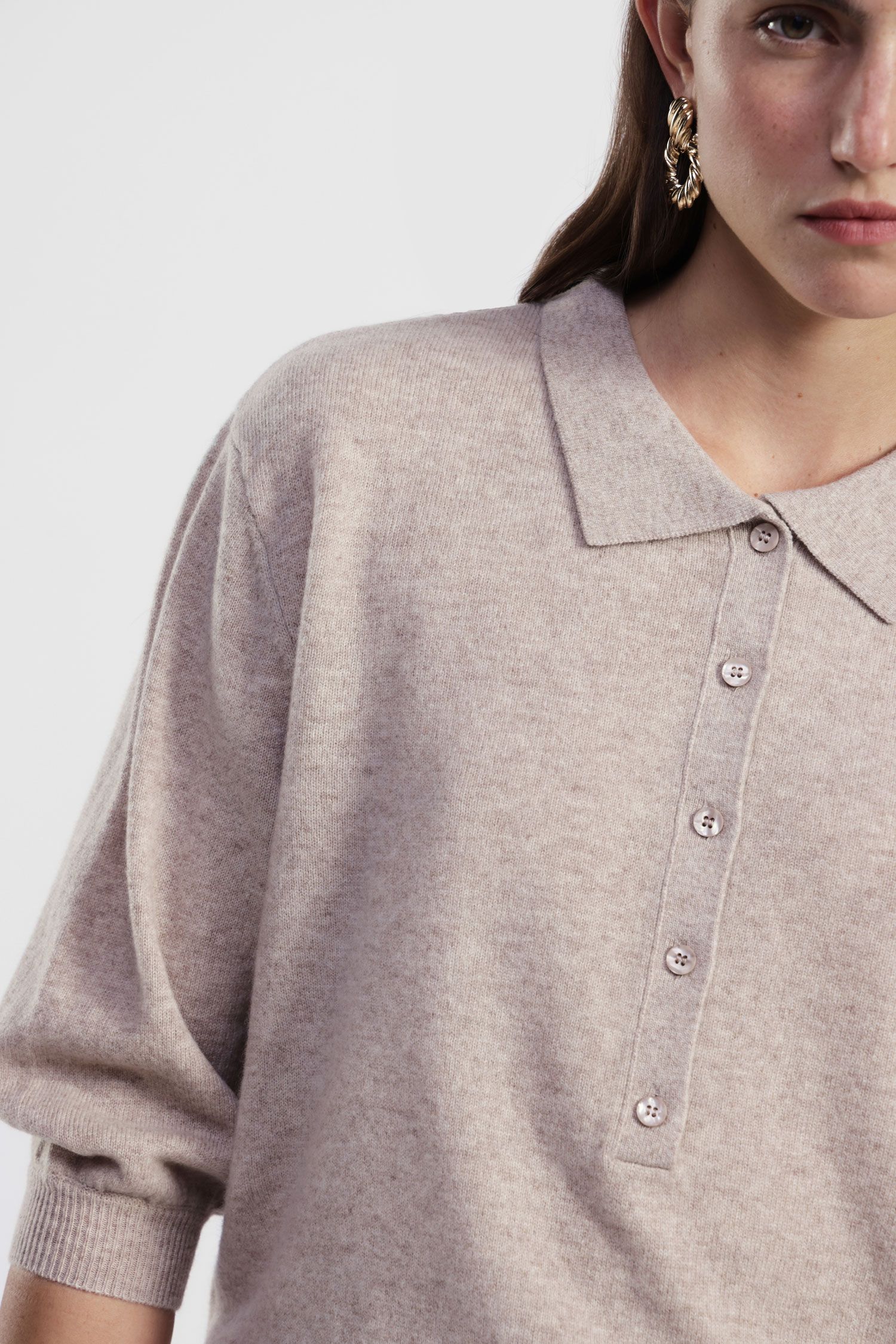 Polo neck pullover