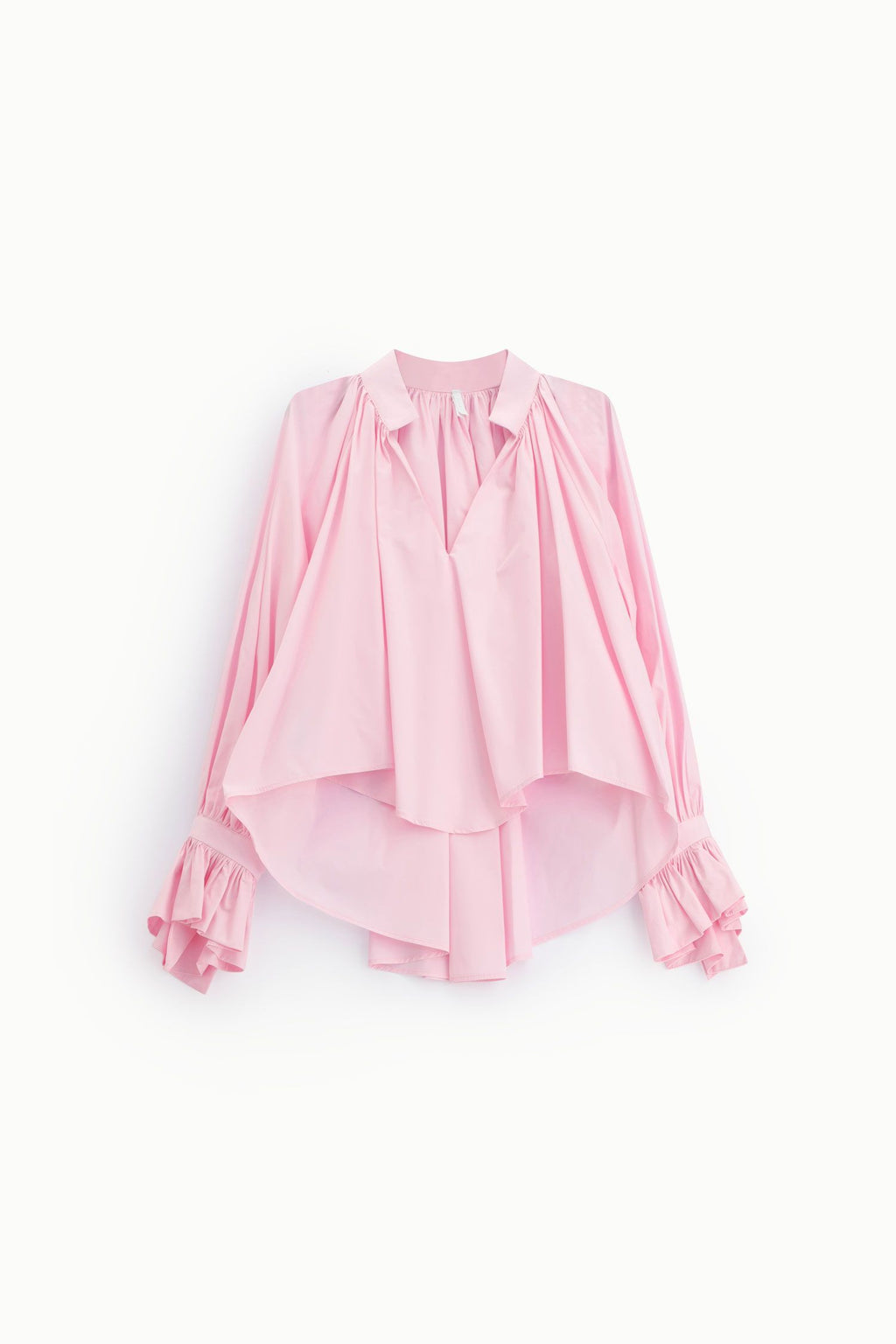 Shirt with flared sleeves