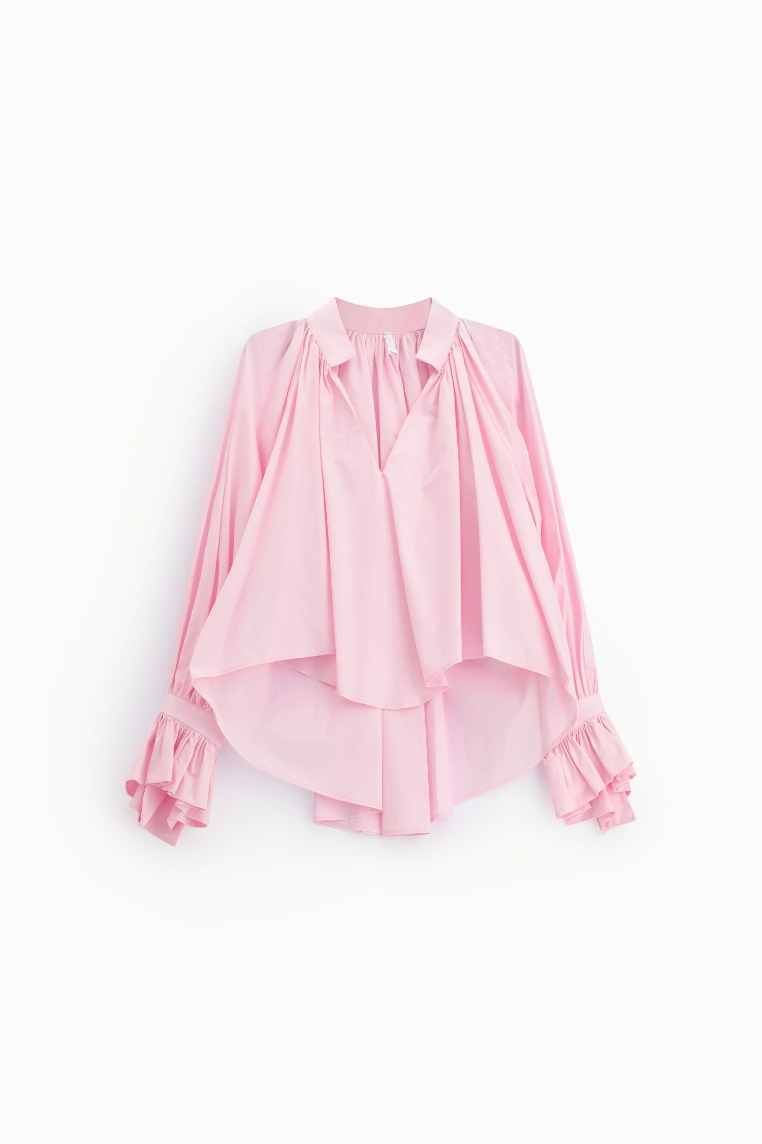 Shirt with flared sleeves
