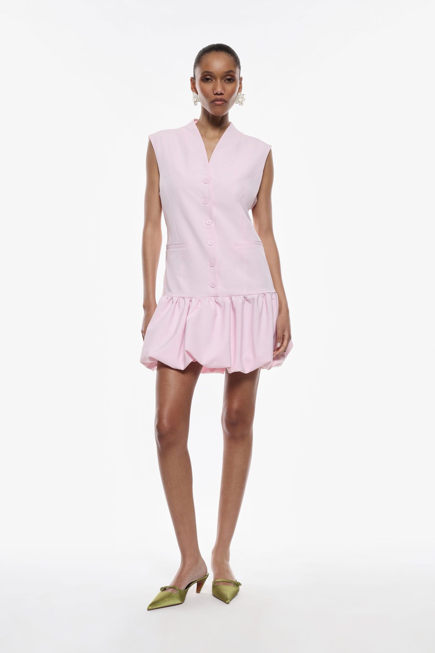 Short ruffle dress