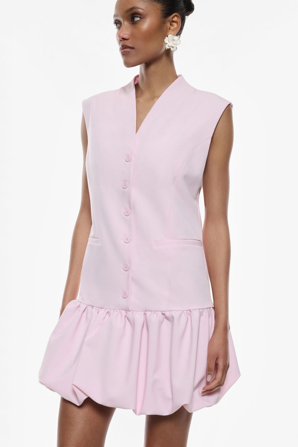 Short ruffle dress