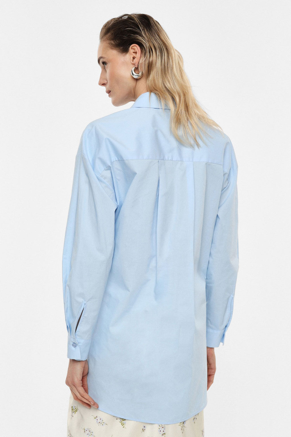 Shirt with front tie detail