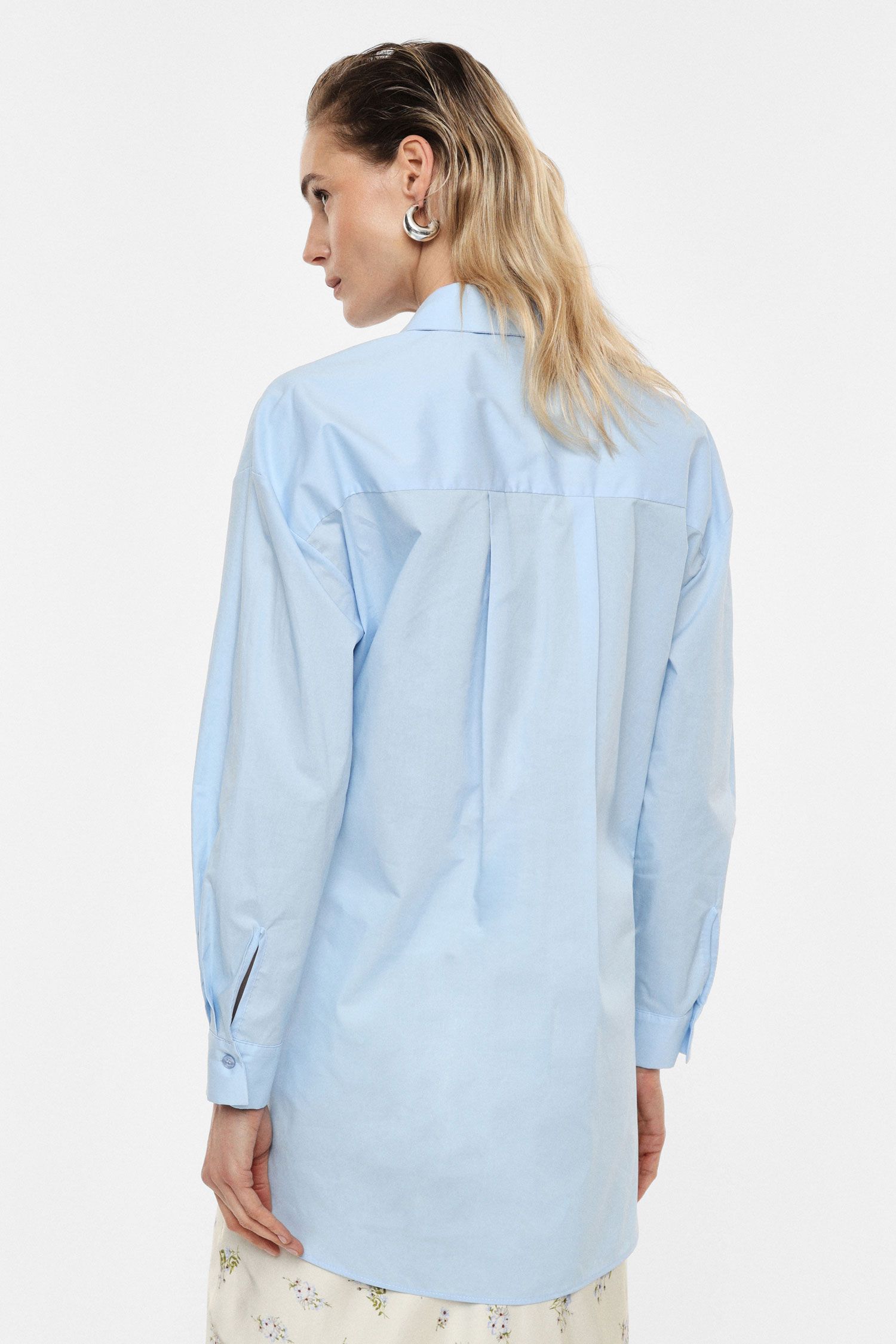Shirt with front tie detail