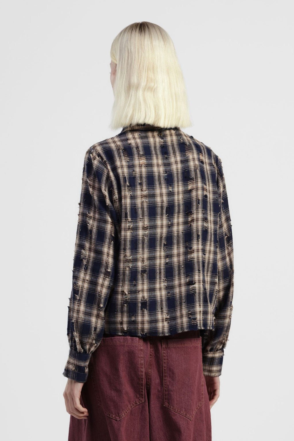 Shirt with check pattern