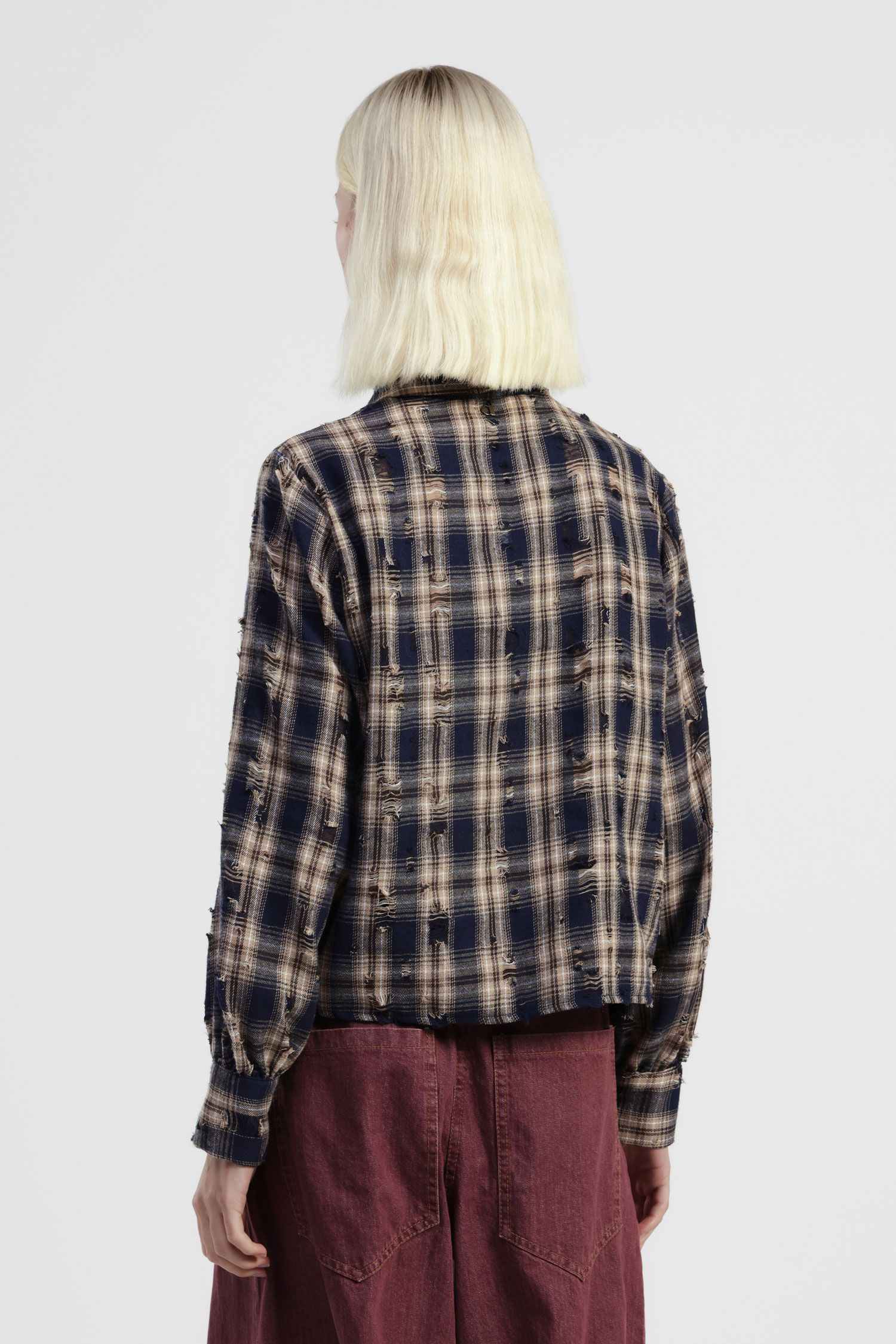Shirt with check pattern