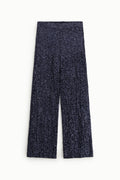 Shimmer texture wide leg trousers