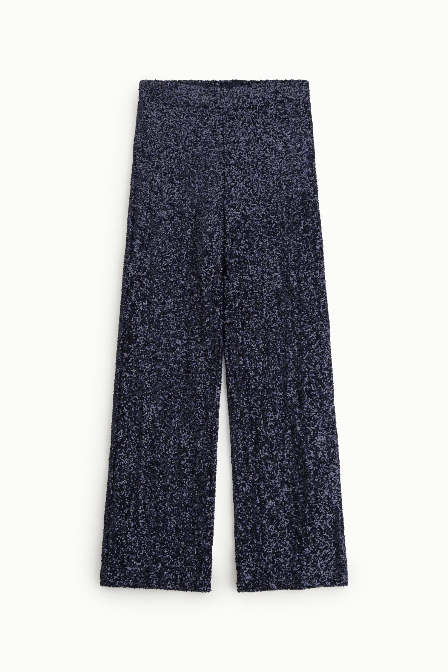 Shimmer texture wide leg trousers