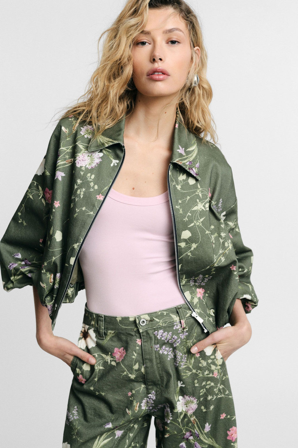 Short bomber jacket