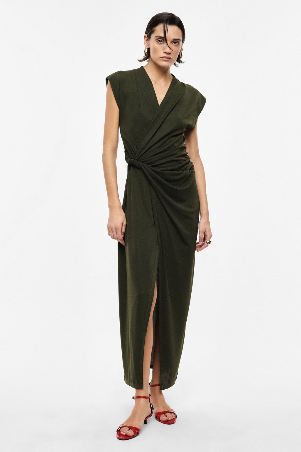 V-neck long dress