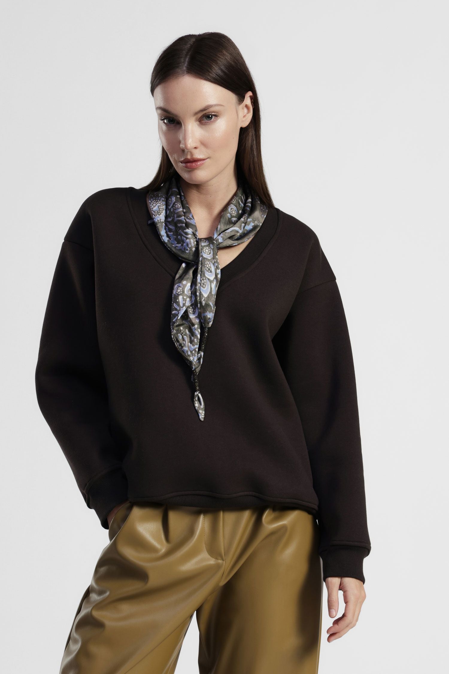 V-neck sweatshirt