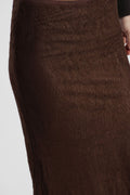 Skirt with sheer overlay