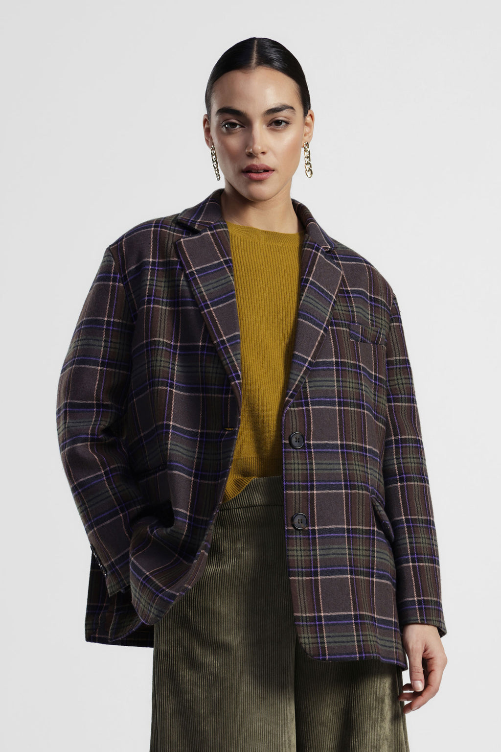 Blazer with checked patter