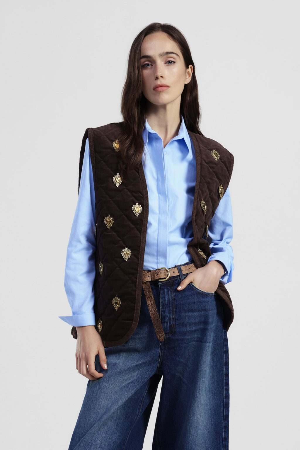 Sleeveless quilted jacket