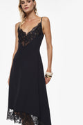 Midi lace asymmetric dress