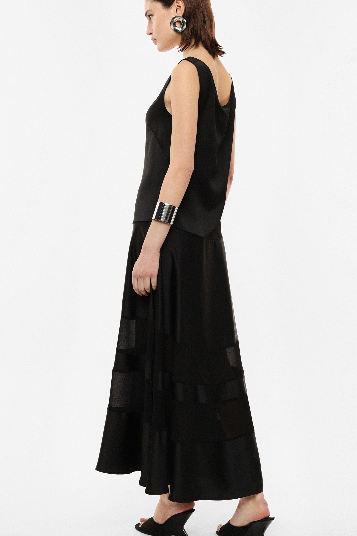 Dress with sheer panel