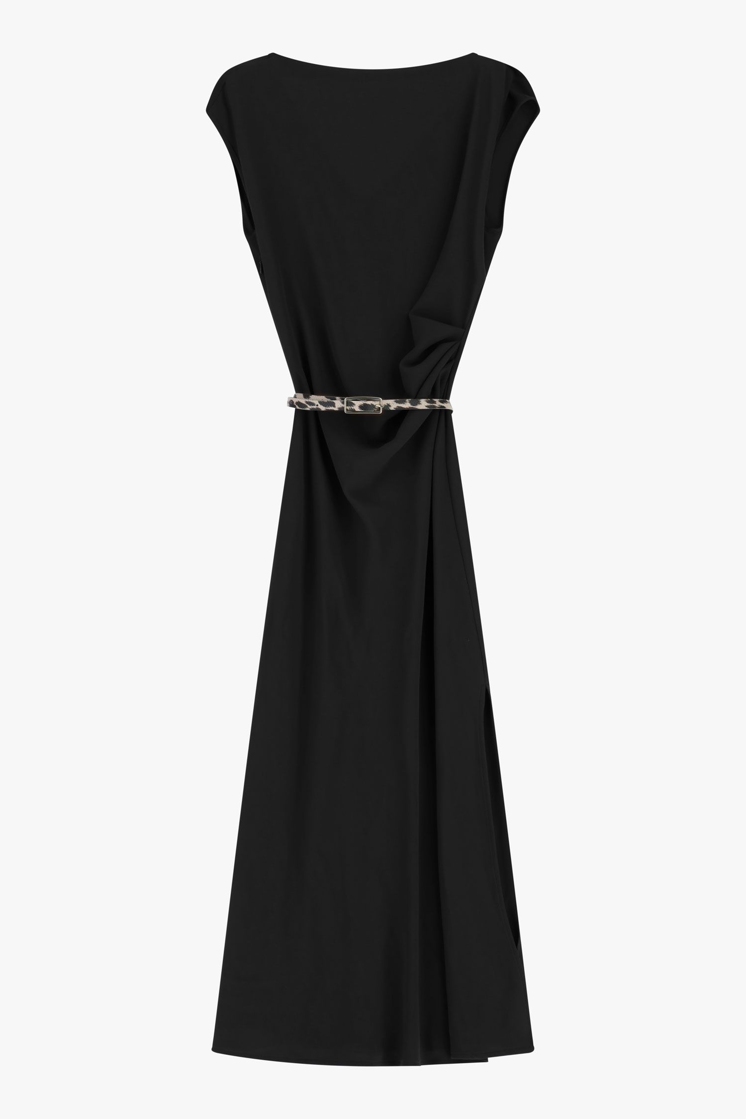 Boat neckline dress