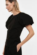 Blouse with puff sleeves