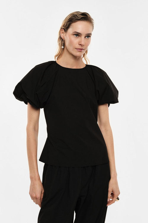 Blouse with puff sleeves