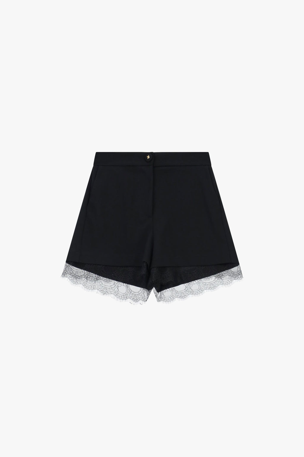Shorts with lace trim