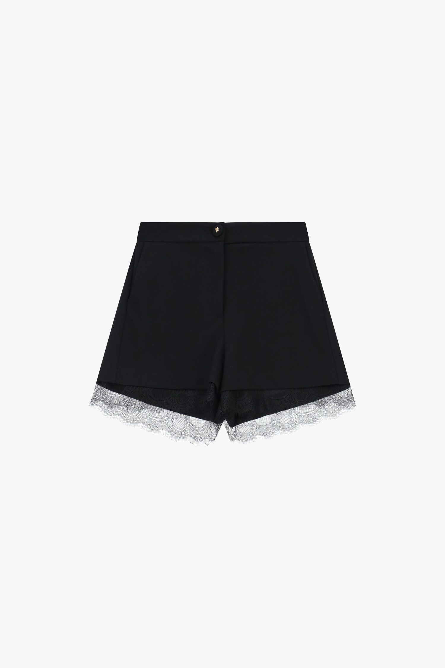 Shorts with lace trim