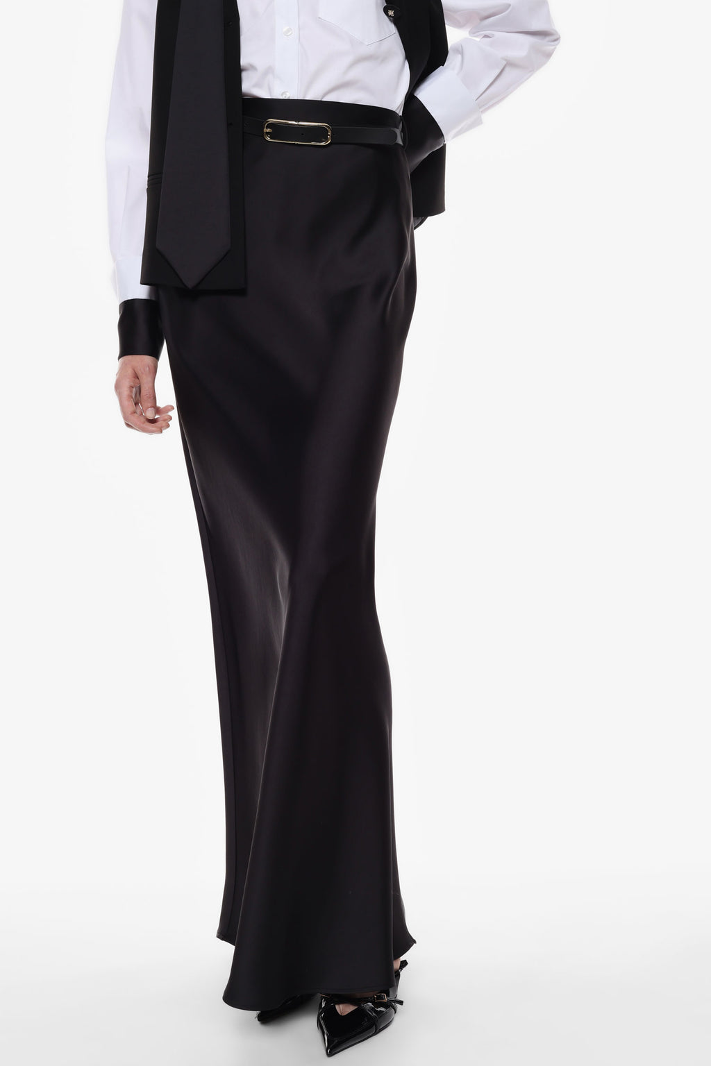 High-waisted maxi skirt