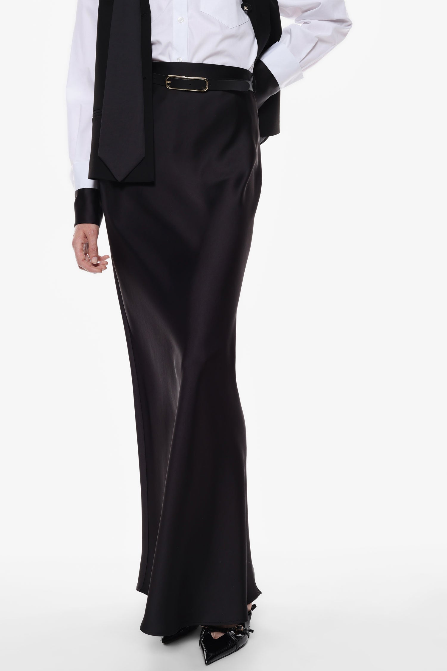 High-waisted maxi skirt