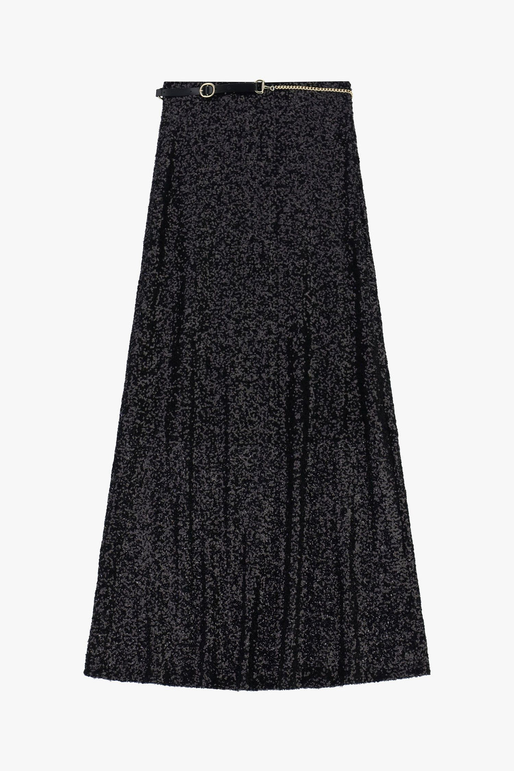 Long skirt with sequins