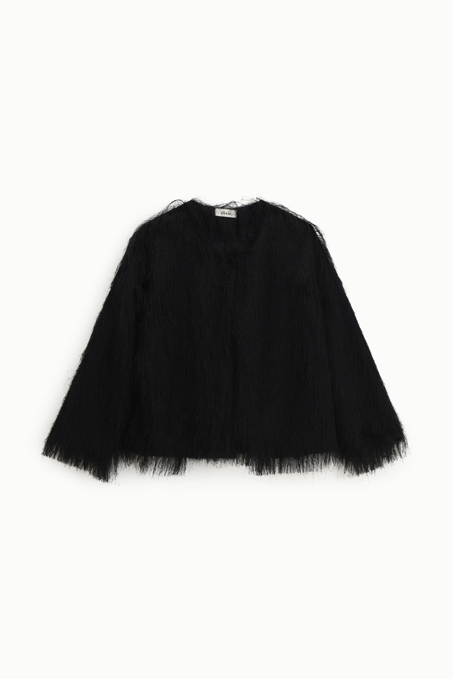 Short blazer with faux fur