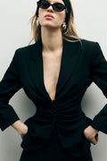 Front buttoning blazer