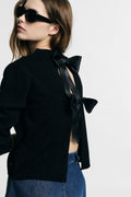 Bow details sweater