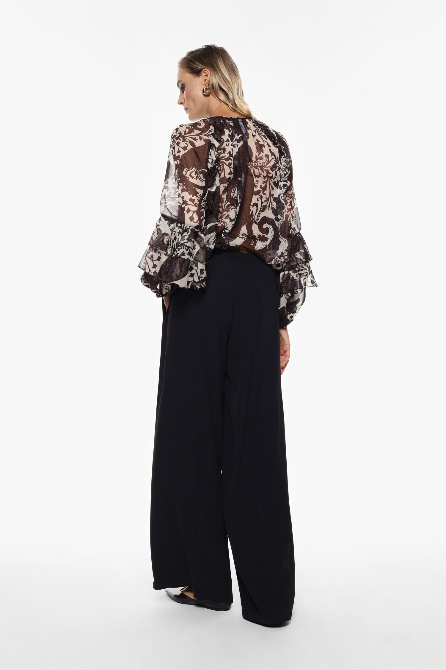 Trousers high waist wide leg seamless