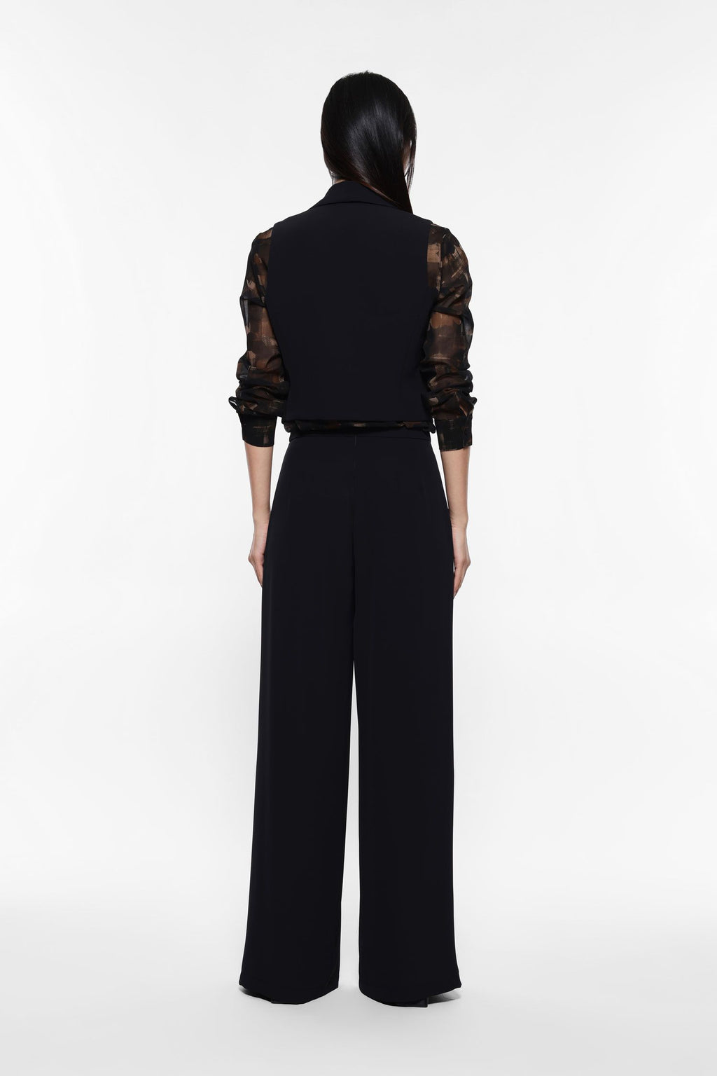 Wide-leg trousers with side buttons