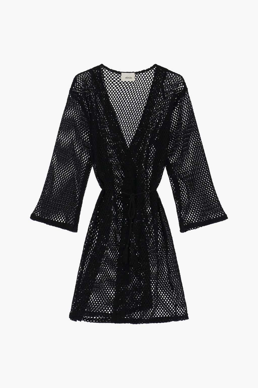 Long openwork coat