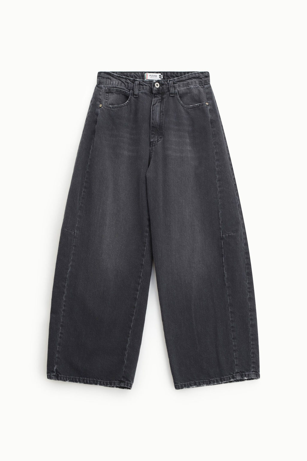 High-waisted wide-leg jeans