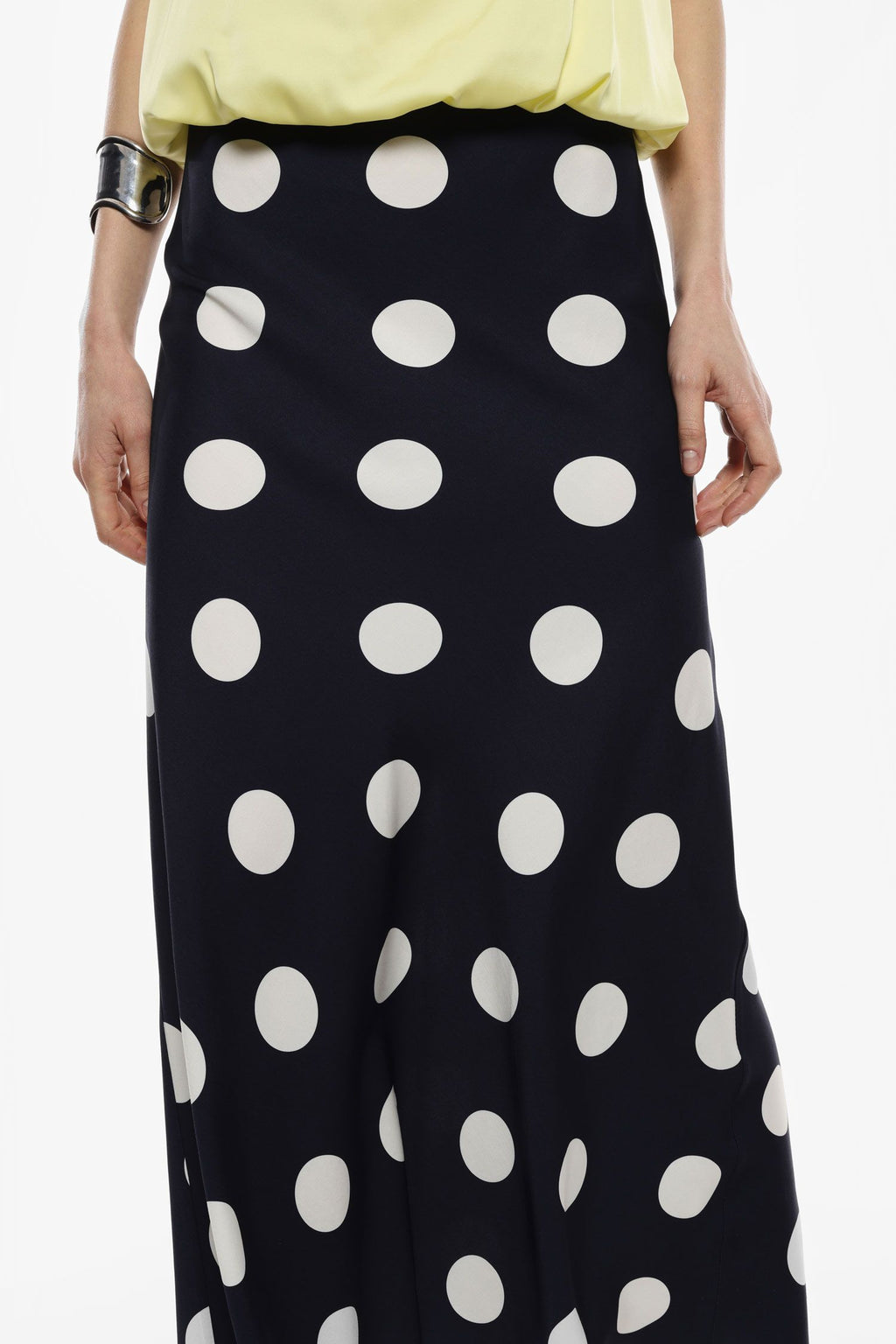 Long polka dot skirt