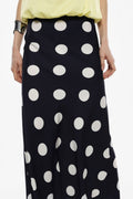 Long polka dot skirt
