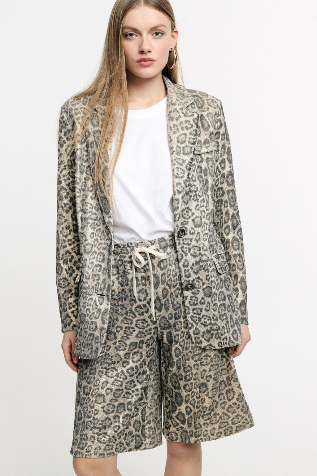 Animal print blazer