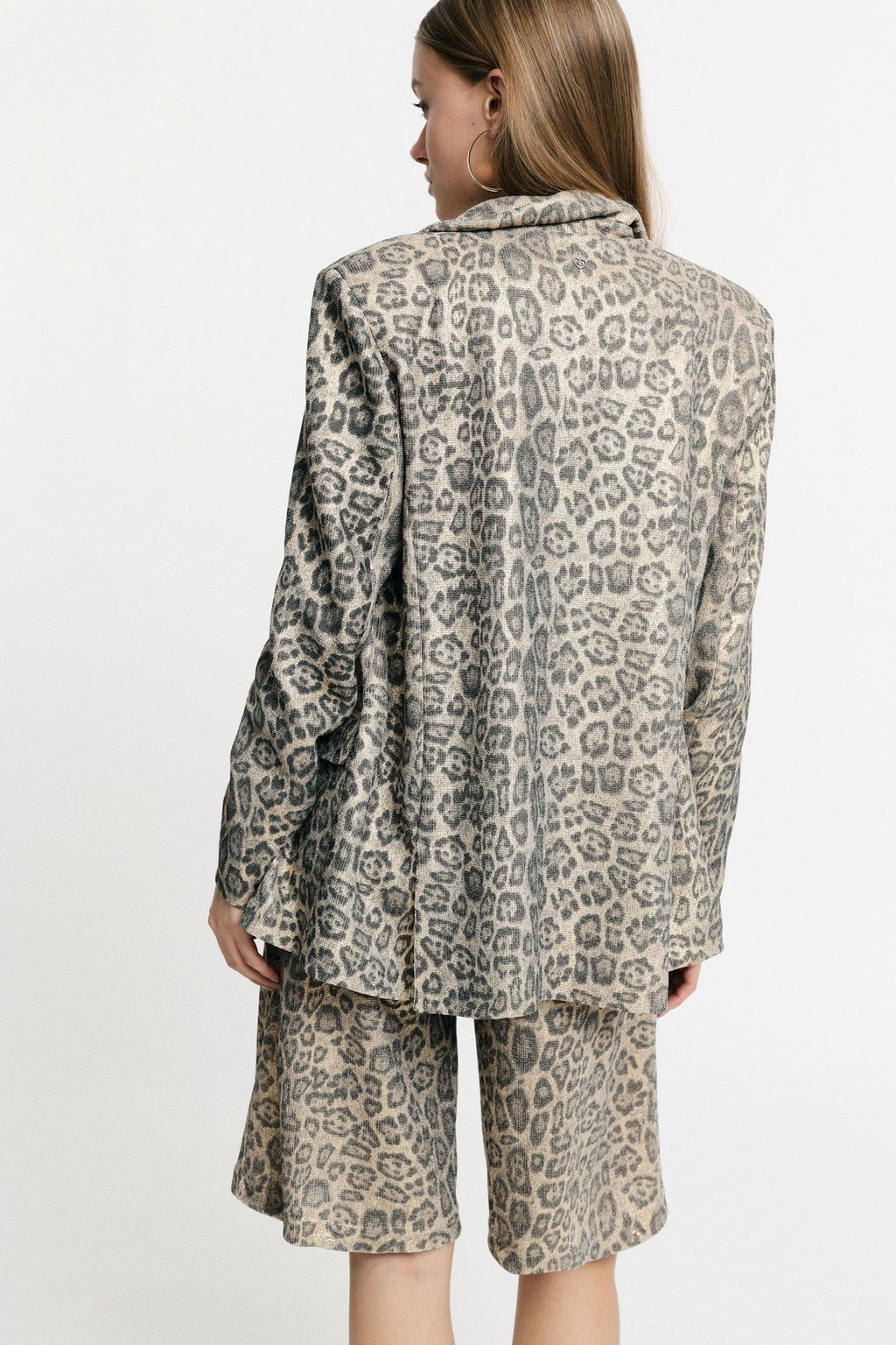 Animal print blazer