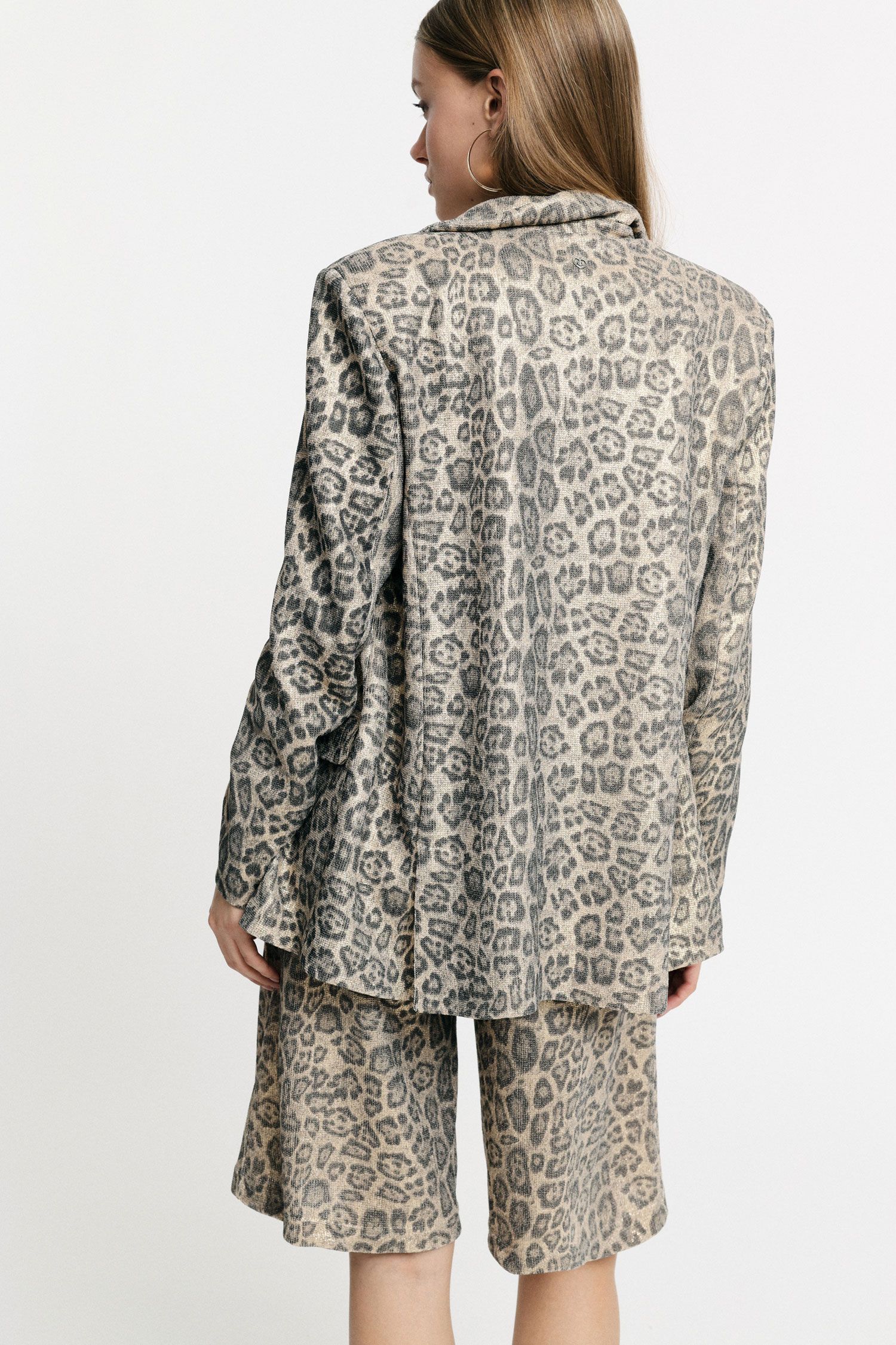 Animal print blazer