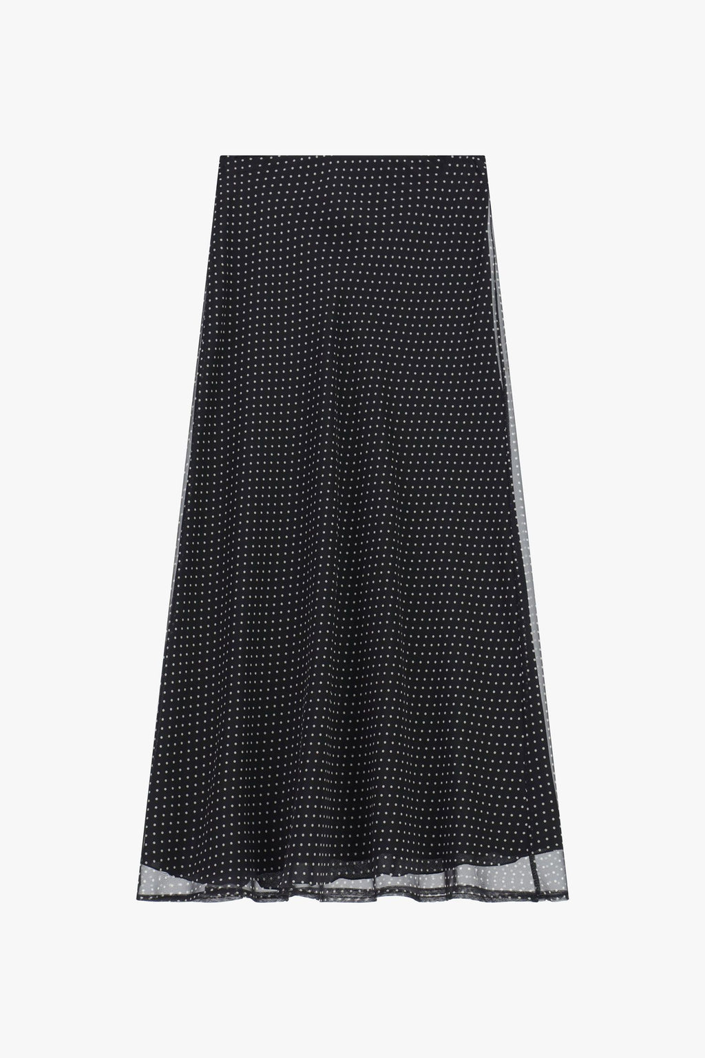 Long skirt with polka dots