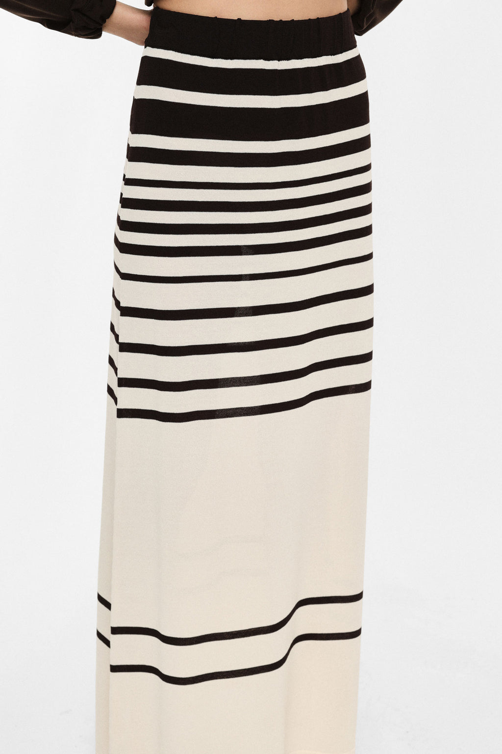 Long skirt with stripes