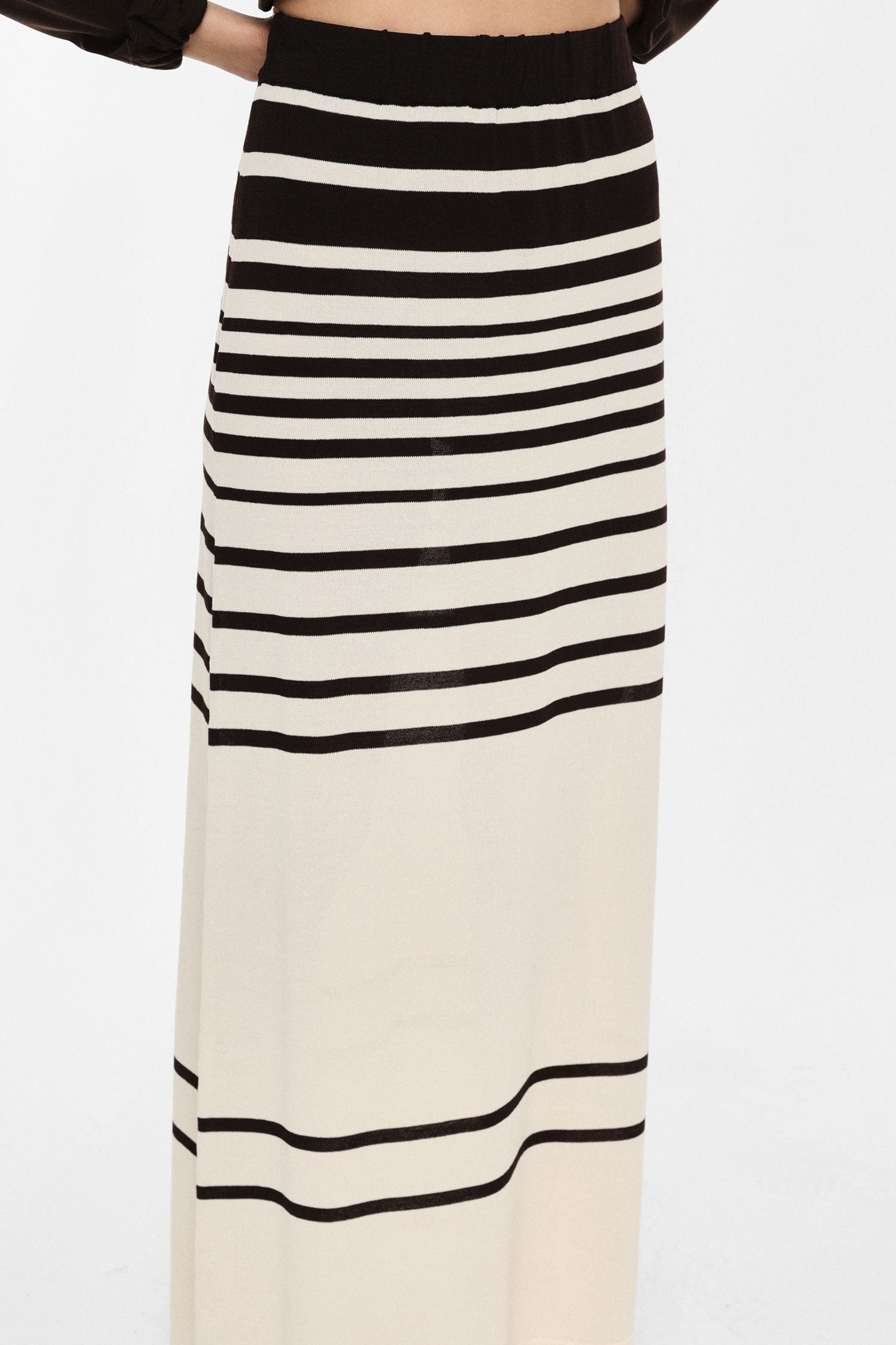 Long skirt with stripes