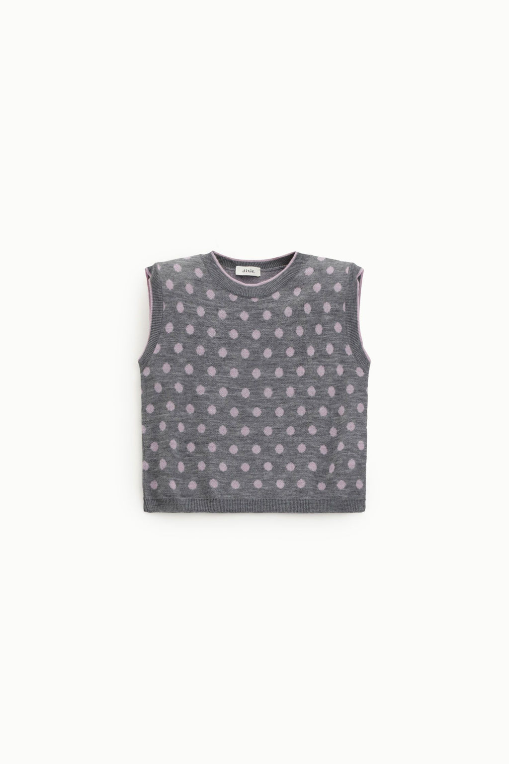 Polka dot sweater sleeveless