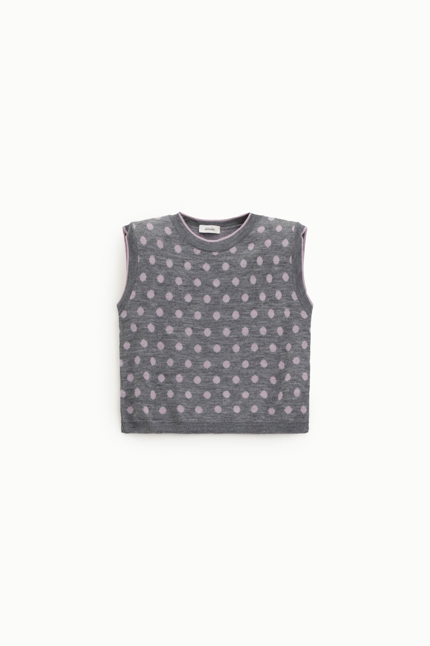 Polka dot sweater sleeveless