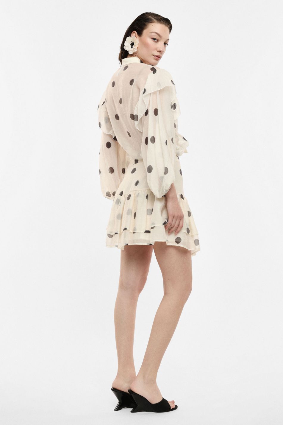 Polka dot mini skirt