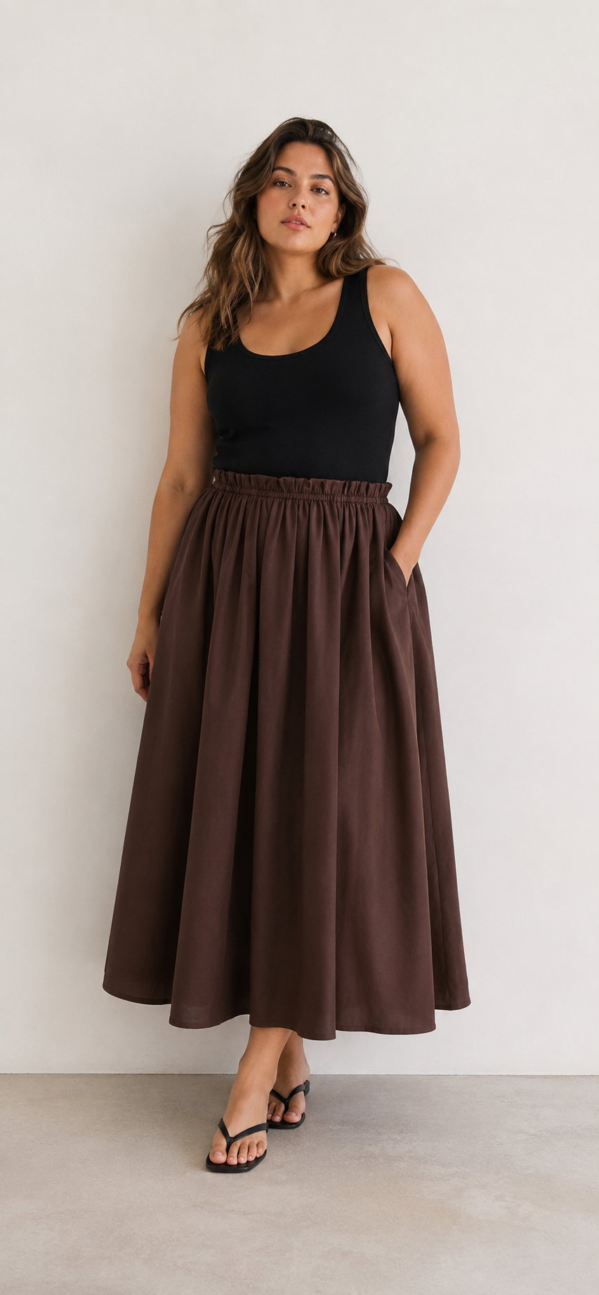 Cotton maxi skirt