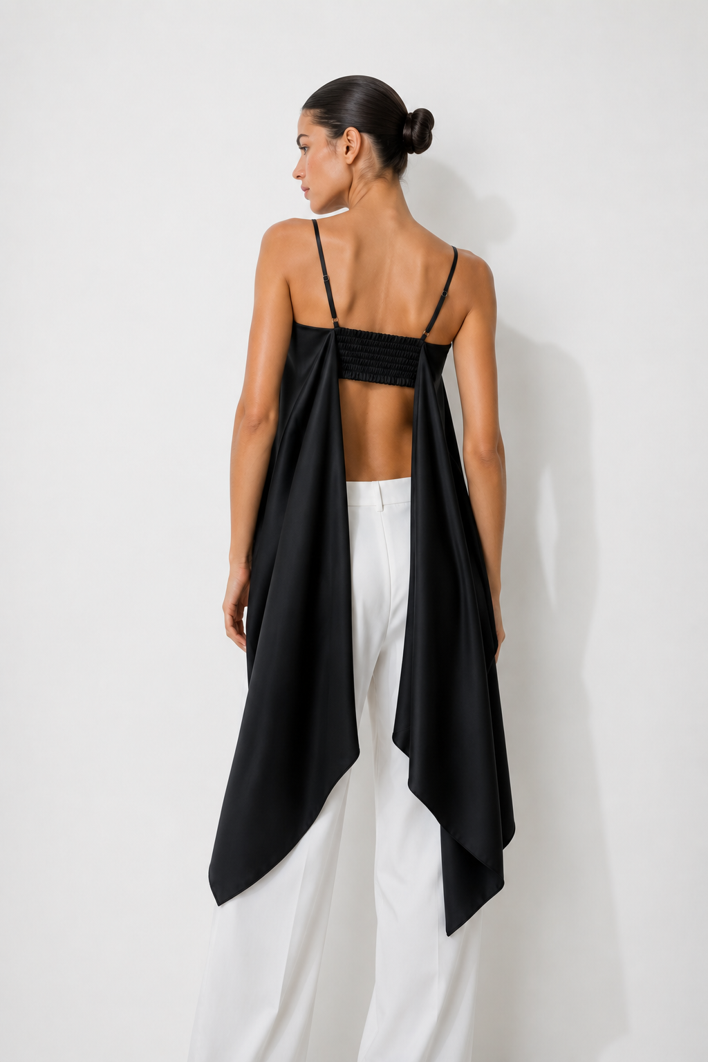 Top with draping panel